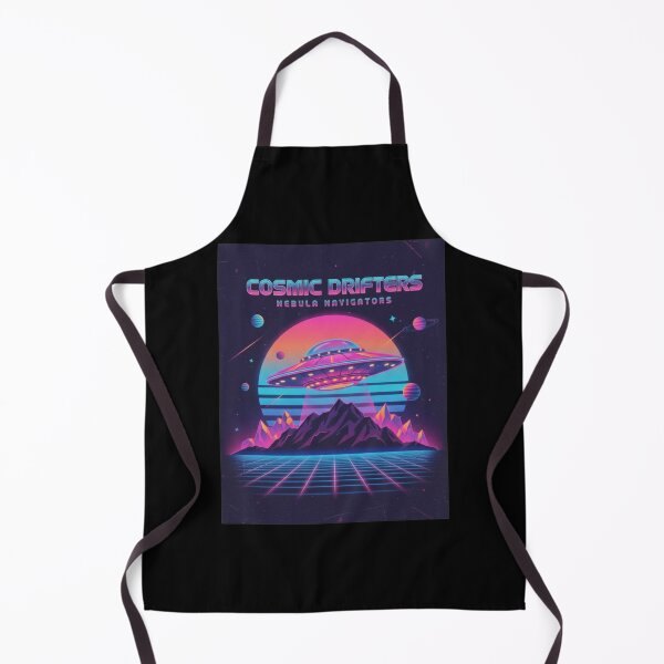 Item preview, Cosmic Drifters Nebula Navigators - Retro Wave UFO designed and sold by Too Kool Designing .