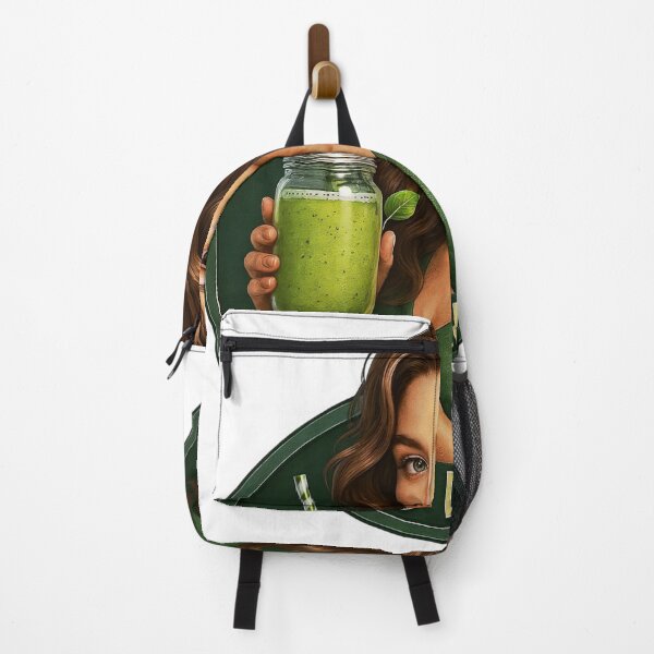 Item preview, Illustration of Woman Holding Green Smoothie with Eco Drink Text designed and sold by Creative88Art.