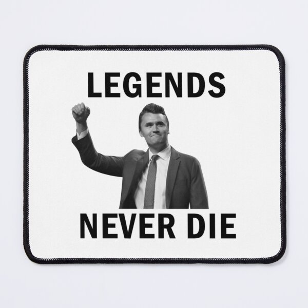 Item preview, Charlie Kirk Legends Never Die Bold Typography Design designed and sold by casseyill.