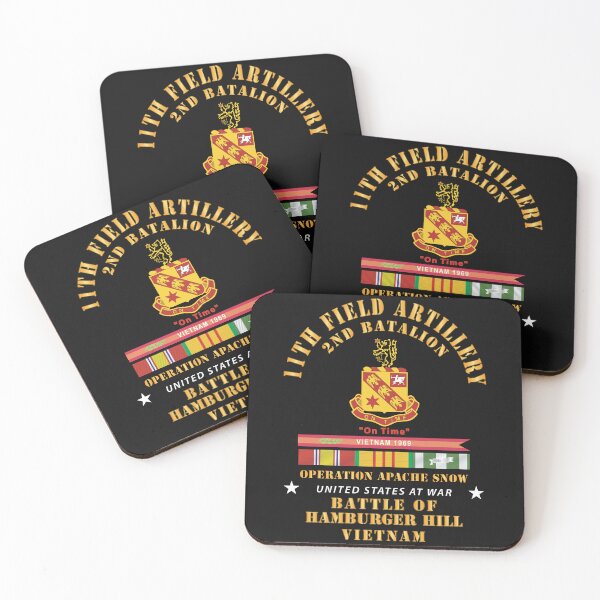 Item preview, Hamburger Hill -2nd Bn 11th Artillery w Svc Ribbons Streamer X 300 designed and sold by Military Insignia Products.