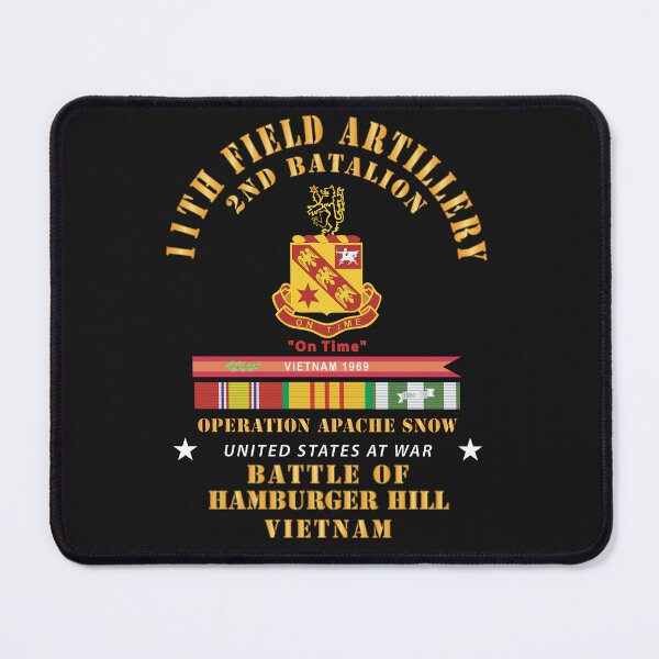 Item preview, Hamburger Hill -2nd Bn 11th Artillery w Svc Ribbons Streamer X 300 designed and sold by Military Insignia Products.