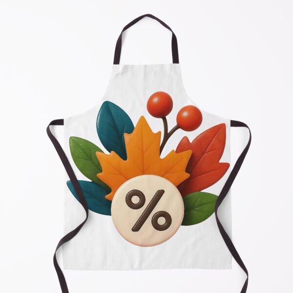 Artikelvorschau, Bunte Herbstblätter und Beeren mit Prozentsymbol entworfen und verkauft von Creative88Art.