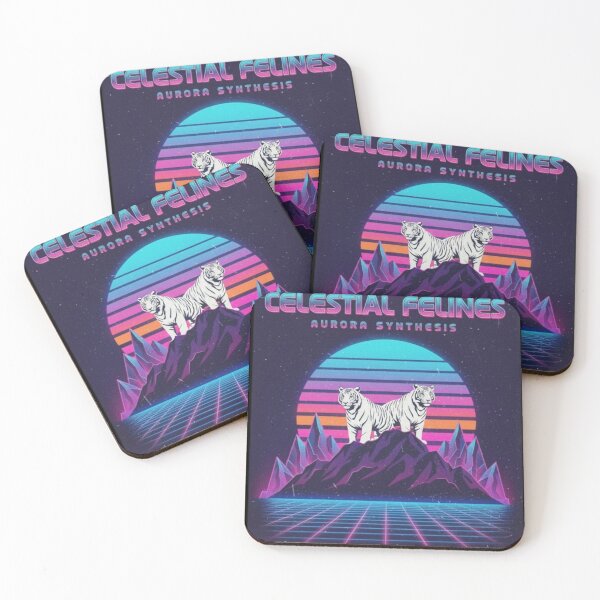 Item preview, Celestial Felines - Retro Wave  designed and sold by Too Kool Designing .