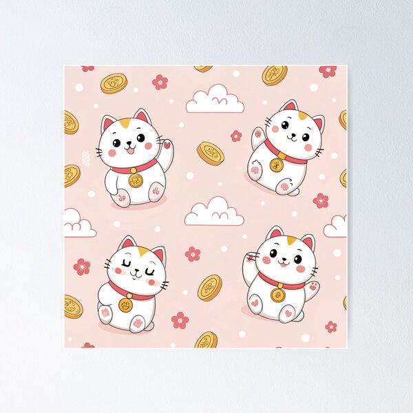 Item preview, Maneki Neko waving lucky cats designed and sold by Lucky 777.