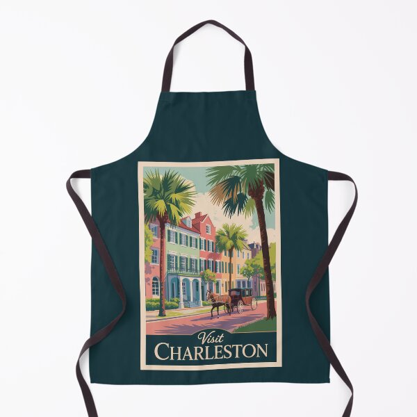Item preview, Charleston South Carolina Illustration Travel Art Vintage designed and sold by KrisSidDesigns.
