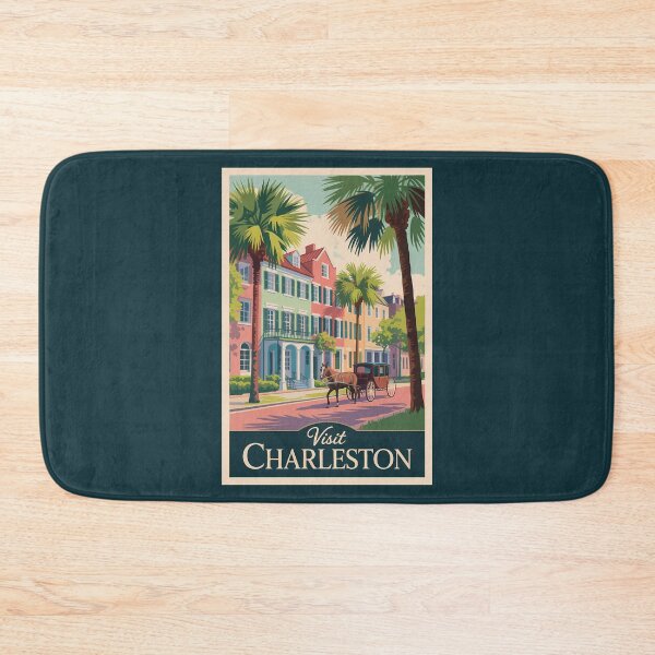 Item preview, Charleston South Carolina Illustration Travel Art Vintage designed and sold by KrisSidDesigns.