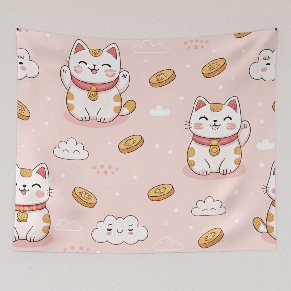 Item preview, Maneki Neko waving lucky cats designed and sold by Lucky 777.