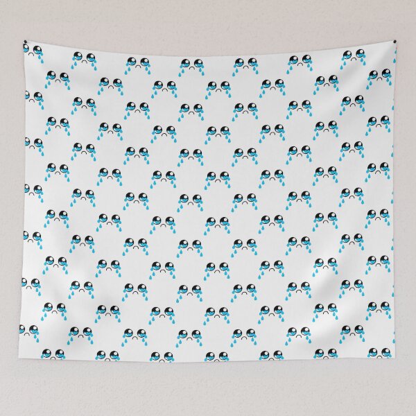 Item preview, Adorable kawaii crying face pattern designed and sold by BlushyPrint.