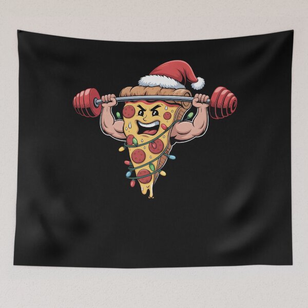 Item preview, Funny Pizza Lifting Bodybuilding Christmas Men Boys designed and sold by clothesy7.
