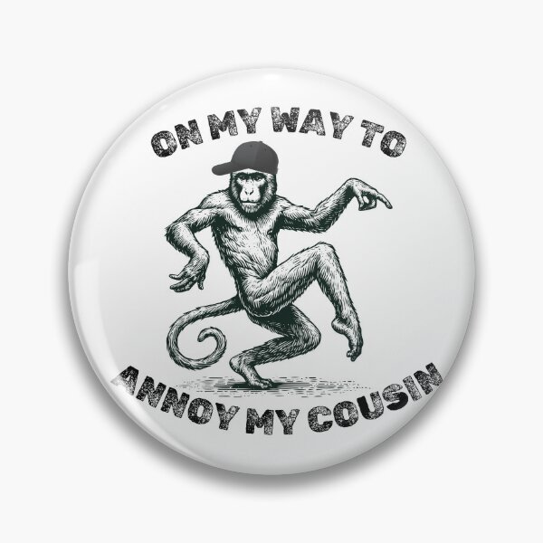 Item preview, Lispe Monkey On My Way to Annoy My Cousin Funny designed and sold by Lispe-Designs.