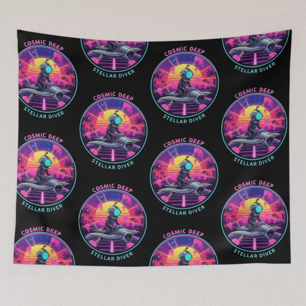 Item preview, Cosmic Deep Stellar Diver retro wave designed and sold by Too Kool Designing .