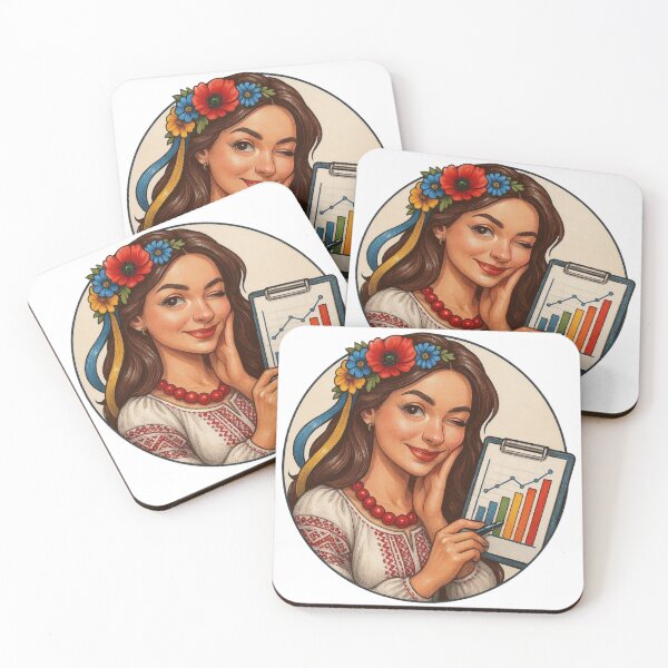 Item preview, Illustration of Woman in Eastern European Attire Holding a Graph designed and sold by Creative88Art.