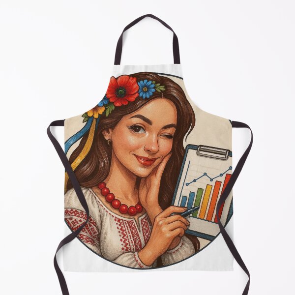 Item preview, Illustration of Woman in Eastern European Attire Holding a Graph designed and sold by Creative88Art.