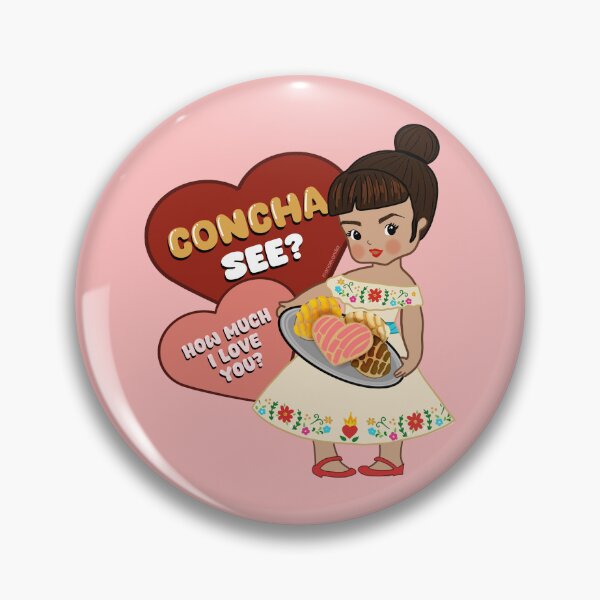 Item preview, Funny Latino Vintage Valentine Pan Dulce Concha Baker designed and sold by Francielandia.