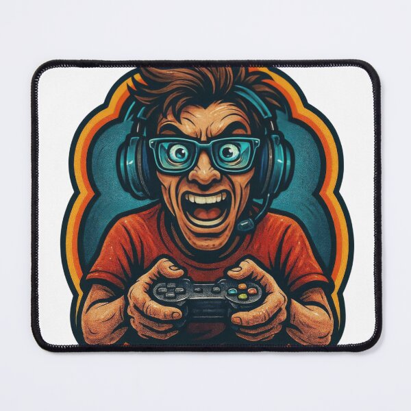 Item preview, Illustration of Animated Character with Glasses and Gaming Headset designed and sold by Creative88Art.