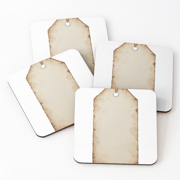 Item preview, Vintage Rectangular Tag with Twine on Black Background designed and sold by Creative88Art.