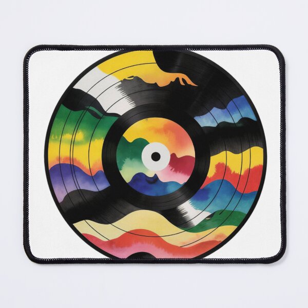 Item preview, Vinyl Record with Colorful Abstract Wave Pattern Design designed and sold by Creative88Art.