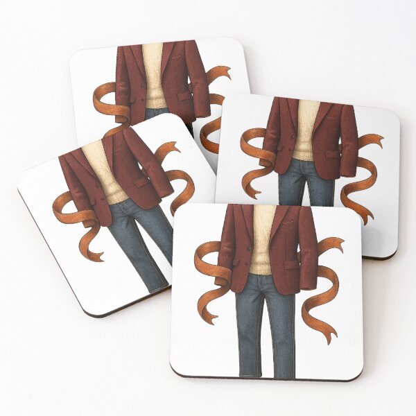 Item preview, Headless Outfit Illustration with Red Blazer and Orange Ribbons designed and sold by Creative88Art.