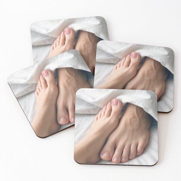 Item preview, Bare Feet Touching On a White Bedsheet designed and sold by Maria Dryfhout.