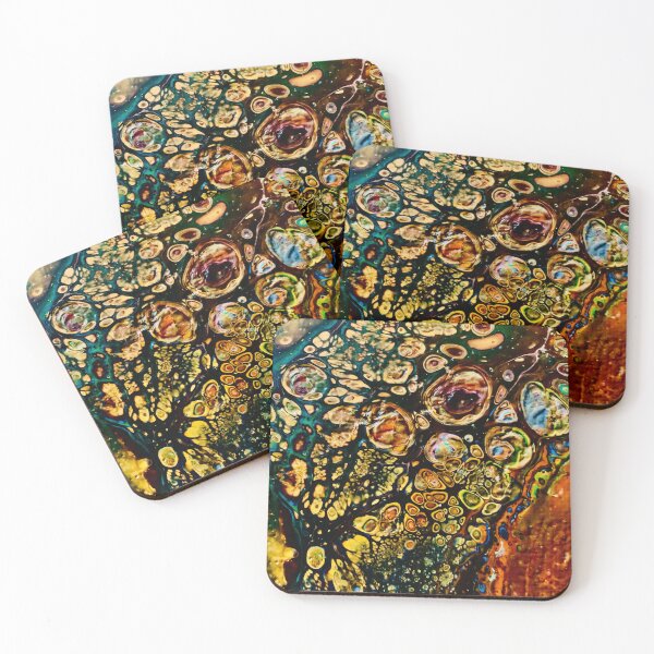 Item preview, Space cellular pouring abstract art designed and sold by baksuart.