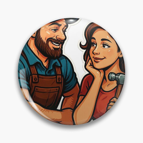Item preview, Cartoon Illustration of Two Characters in a Collaborative Scene designed and sold by Creative88Art.
