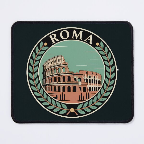 Item preview, Rome Italy Colosseum Illustration Travel Art Badge designed and sold by KrisSidDesigns.