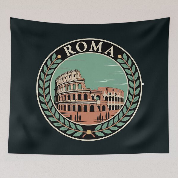 Item preview, Rome Italy Colosseum Illustration Travel Art Badge designed and sold by KrisSidDesigns.