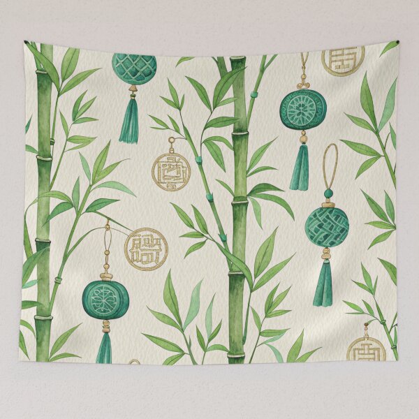 Item preview, Lucky bamboo & jade amulets . designed and sold by Lucky 777.