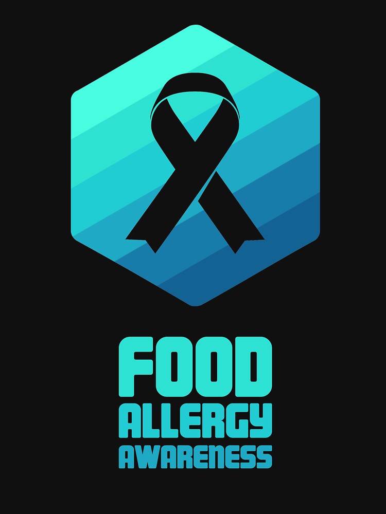 "Teal Ribbon Food Allergy Awareness" Tshirt by EMDdesign Redbubble