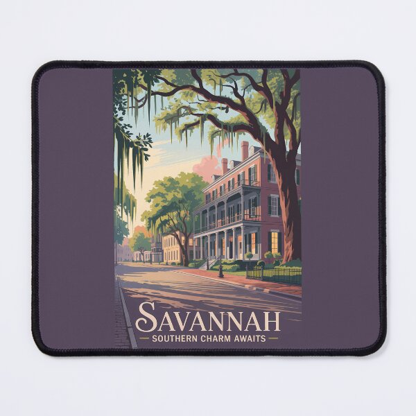 Item preview, Savannah Georgia Illustration Travel Art Vintage designed and sold by KrisSidDesigns.