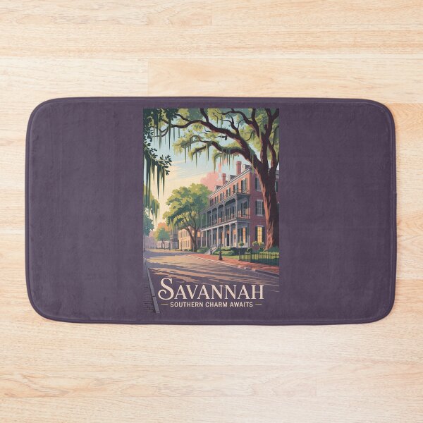 Item preview, Savannah Georgia Illustration Travel Art Vintage designed and sold by KrisSidDesigns.