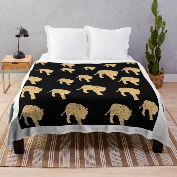 Item preview, Golden Tiger Black Design Illustration designed and sold by VisionSticker.