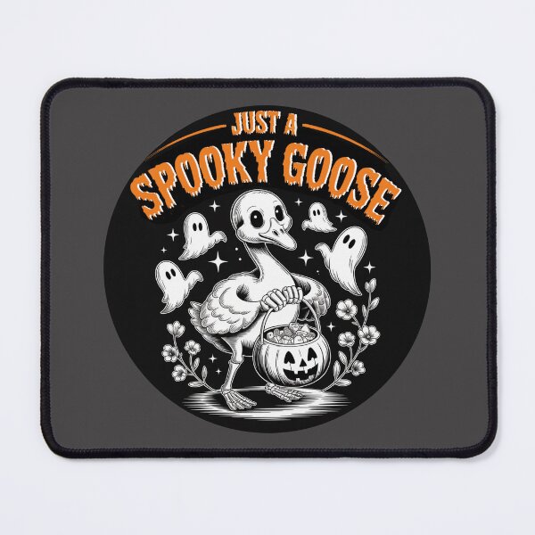 Item preview, Goosebumps & Cobwebs: Halloween Trick-or-Treat, a vibrant and spooky design with spooky goose, ghosts, bats and pumpkins designed and sold by Camel & Quirk.