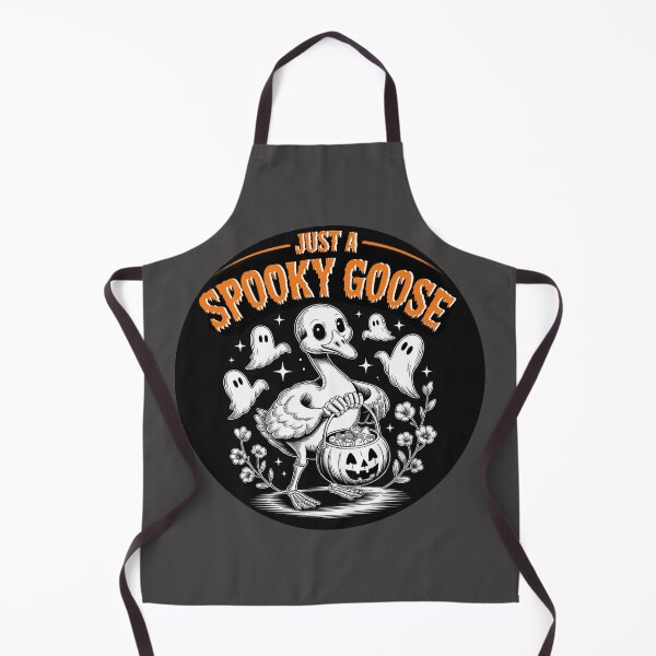 Item preview, Goosebumps & Cobwebs: Halloween Trick-or-Treat, a vibrant and spooky design with spooky goose, ghosts, bats and pumpkins designed and sold by Camel & Quirk.