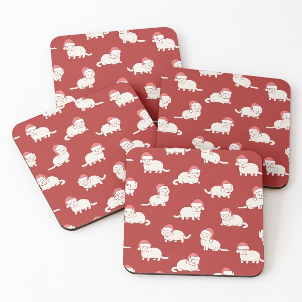 Item preview, Grumpy Christmas Cats - Red designed and sold by littlearrow.