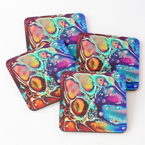 Item preview, Rainbow cellular pouring art designed and sold by baksuart.