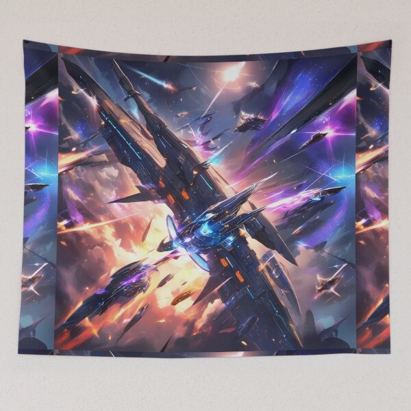 Item preview, Space Futuristic Starships Historical Ships Stunning Floral Beauty designed and sold by ART ATTACK ZONE.