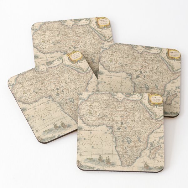 Item preview, Africa ancient map from 16th century made by Hondius designed and sold by Say_it_aloud.