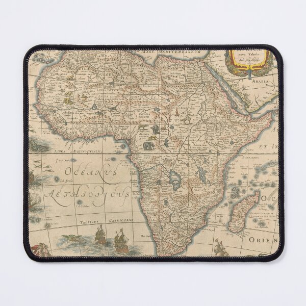 Item preview, Africa ancient map from 16th century made by Hondius designed and sold by Say_it_aloud.