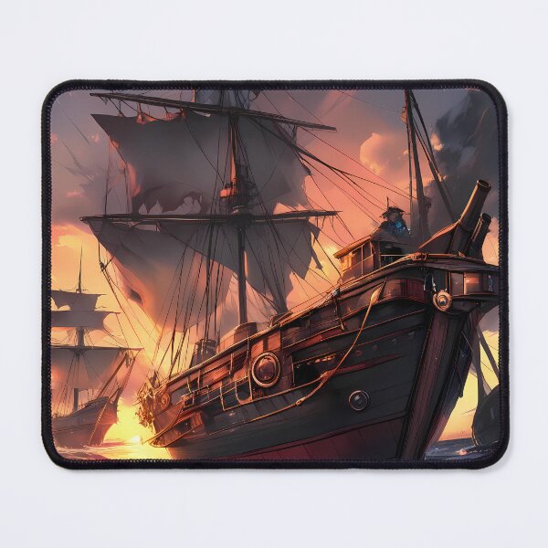 Item preview, Pirateship Futuristic Starships Historical Ships Stunning Floral Beauty designed and sold by ART ATTACK ZONE.