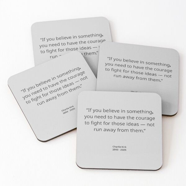 Item preview, Courage to Fight for Ideas – Charlie Kirk Memorial Quote (1993–2025) designed and sold by PoliticalArtist.