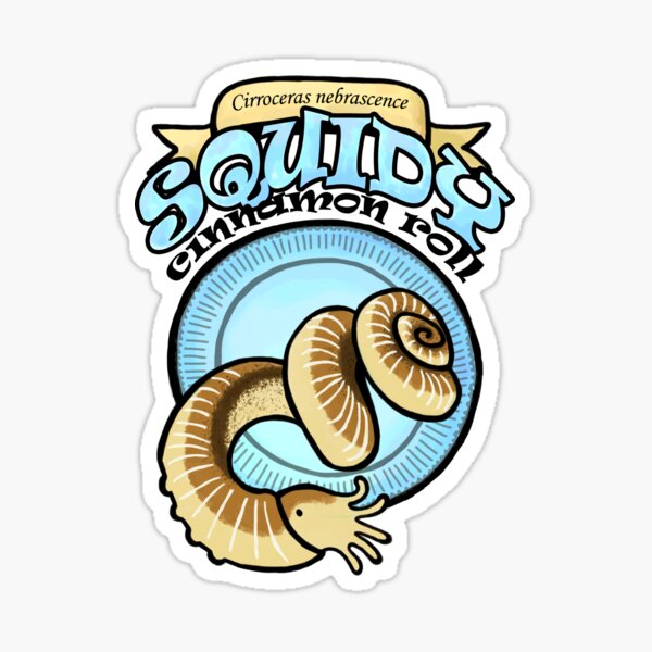 Squidy Cinnamon Roll Sticker