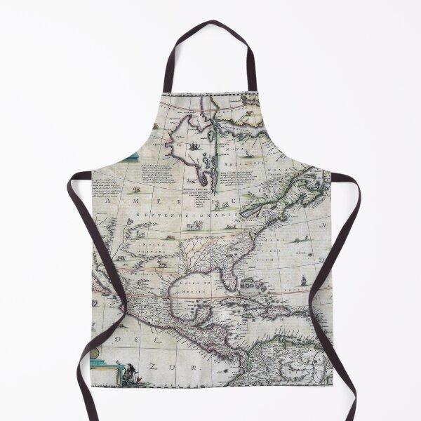Item preview, North America ancient map from 16th century made by Hondius designed and sold by Say_it_aloud.