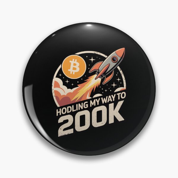 Item preview, HODLing my way to 200k, bitcoin to the moon, bitcoin crypto designed and sold by NoetherSym.