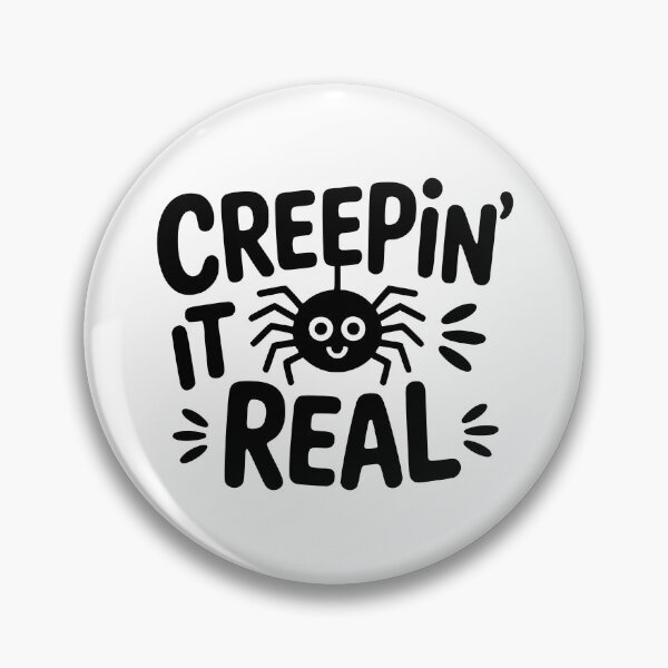 Item preview, Creepin' It Real! Cute Spider Pun designed and sold by PMCreative.