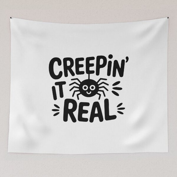 Item preview, Creepin' It Real! Cute Spider Pun designed and sold by PMCreative.