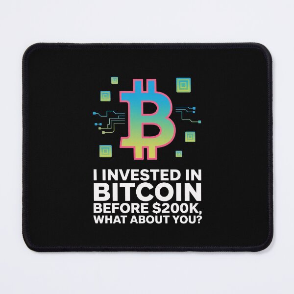 Item preview, I invested in bitcoin before 200k, bitcoin to the moon, bitcoin crypto designed and sold by NoetherSym.