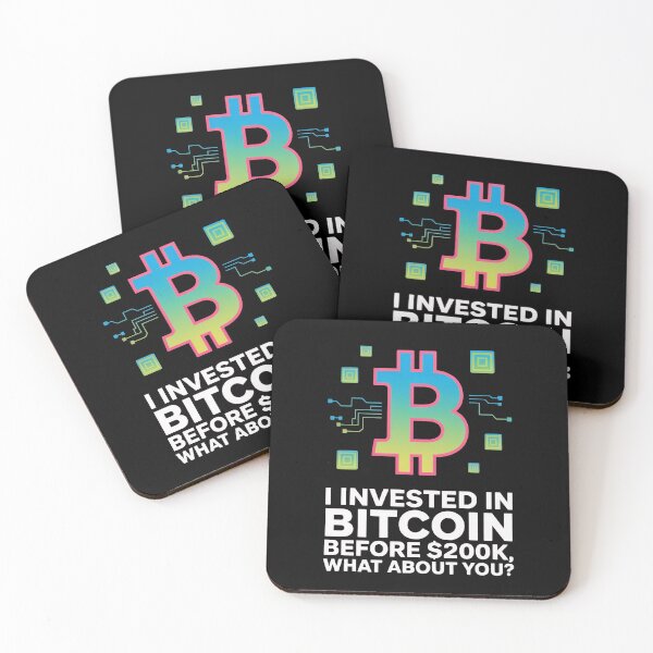 Item preview, I invested in bitcoin before 200k, bitcoin to the moon, bitcoin crypto designed and sold by NoetherSym.
