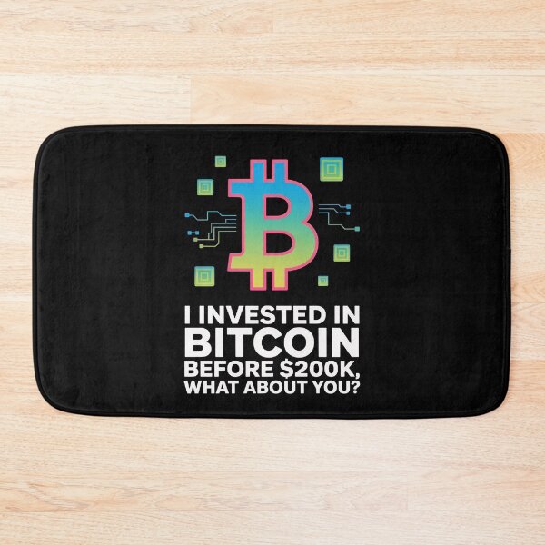 Item preview, I invested in bitcoin before 200k, bitcoin to the moon, bitcoin crypto designed and sold by NoetherSym.