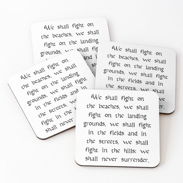Item preview, We Shall Never Surrender Quote designed and sold by Apex Designs.